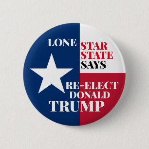 Badge Rond 5 Cm L'État étoilé pour Trump 2020