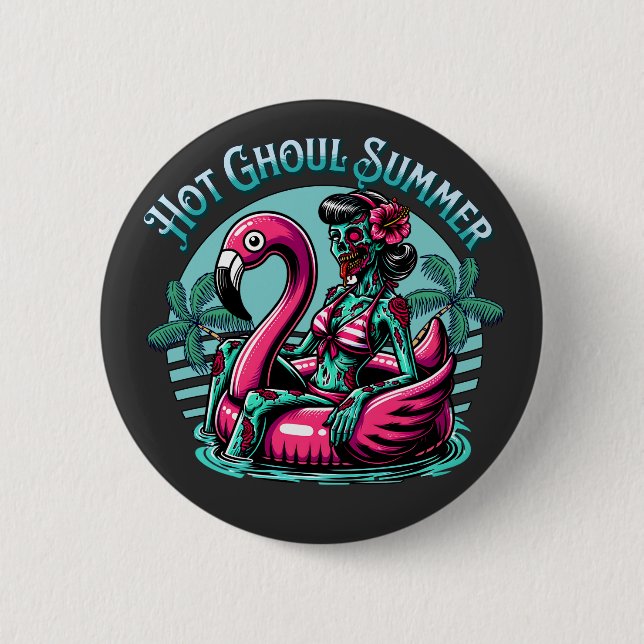 Badge Rond 5 Cm L'été de Hot ghoul (Devant)