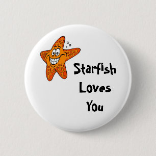 Badge Rond 5 Cm L'étoile de mer vous aime