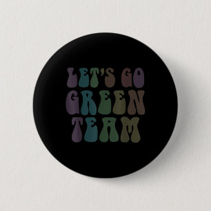Badge Rond 5 Cm Lets Devenez écolo Team Retro War Jeu 60s Camp d'é