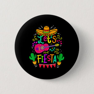 Badge Rond 5 Cm Lets Fiesta Cinco De Mayo Parti Mexicain Guitare L