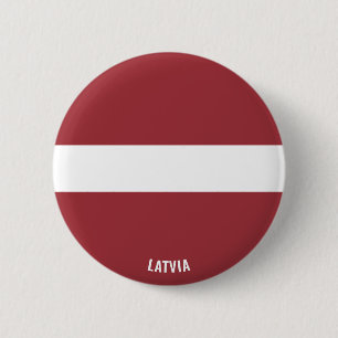 Badge Rond 5 Cm Lettonie Drapeau mignon Patriotique