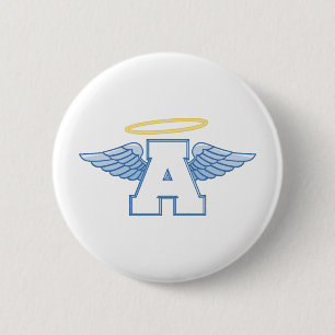 Badge Rond 5 Cm Lettre ailée A