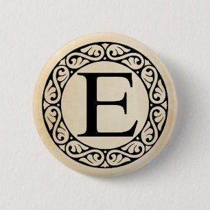 Badge Rond 5 Cm LETTRE AlphabET GRECQUE EPsilon