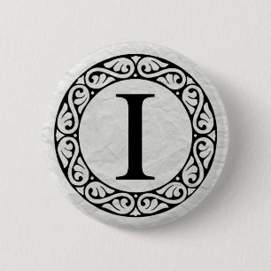 Badge Rond 5 Cm LETTRE AlphabET GRECQUE IOTA