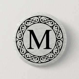 Badge Rond 5 Cm LETTRE AlphabET GRECQUE MU