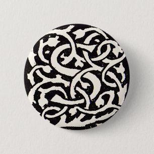Badge Rond 5 Cm Lettre Art Nouveau S Monogramme Vintage