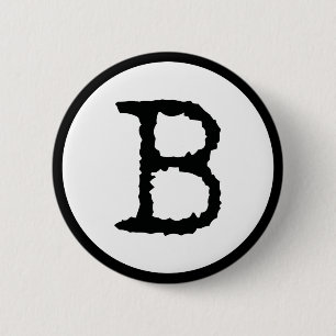 Badge Rond 5 Cm Lettre B