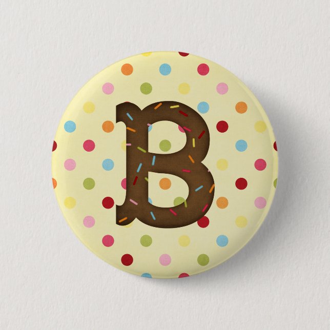 Badge Rond 5 Cm Lettre B (Devant)
