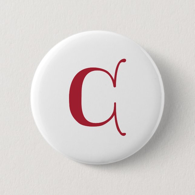 Badge Rond 5 Cm Lettre C de gothique monogramme en anglais (Devant)