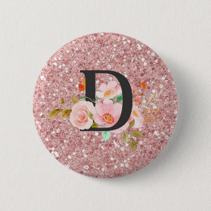 Badge Rond 5 Cm Lettre D