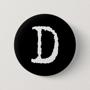 Badge Rond 5 Cm Lettre D