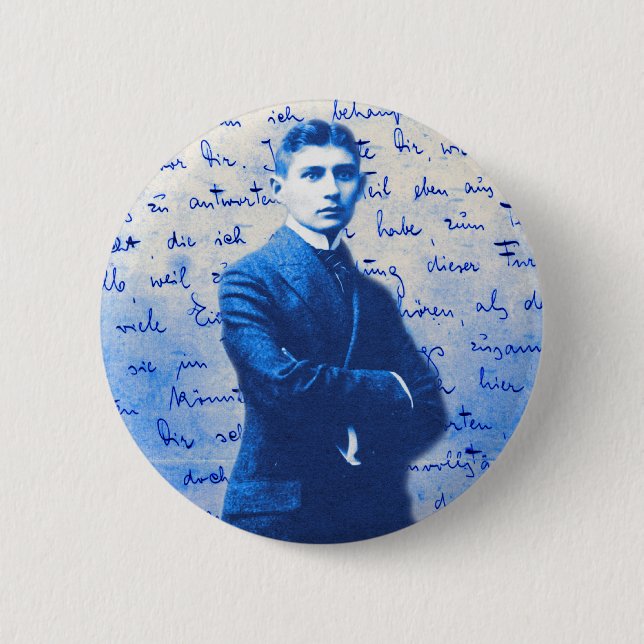Badge Rond 5 Cm Lettre de Kafka (Devant)