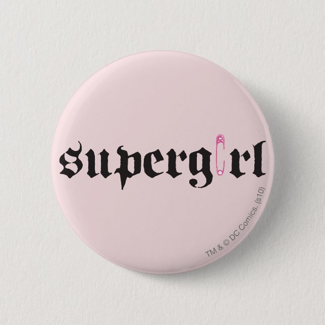 Badge Rond 5 Cm LETTRE D'ÉCRAN DE SÉCURITÉ Supergirl (Devant)