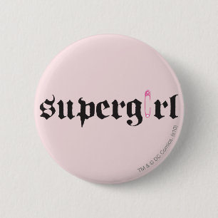 Badge Rond 5 Cm LETTRE D'ÉCRAN DE SÉCURITÉ Supergirl