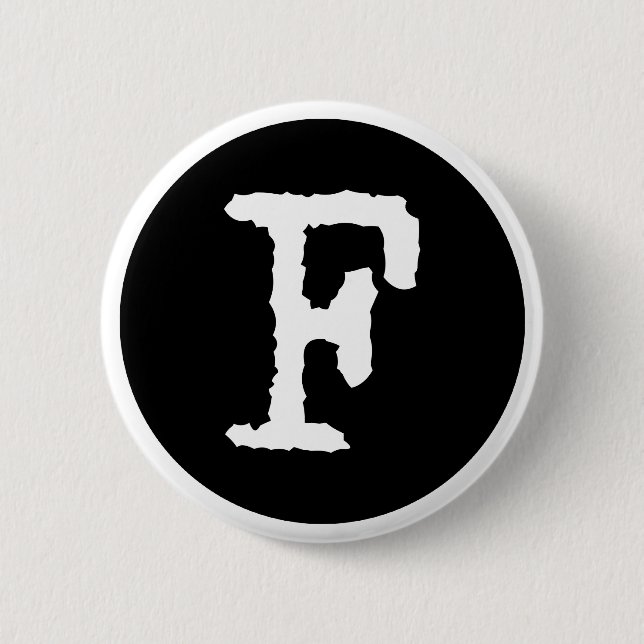 Badge Rond 5 Cm Lettre F (Devant)