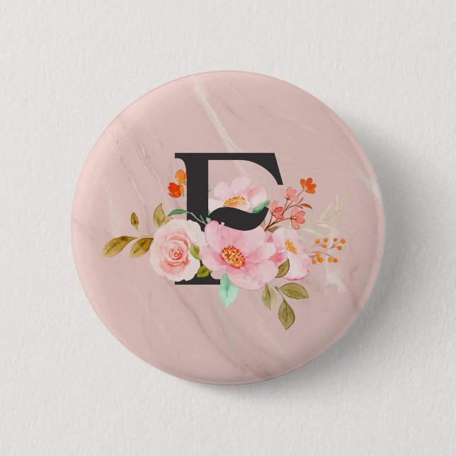 Badge Rond 5 Cm Lettre F (Devant)