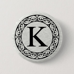 BADGE ROND 5 CM LETTRE GRECQUE ALLOABET KAPA