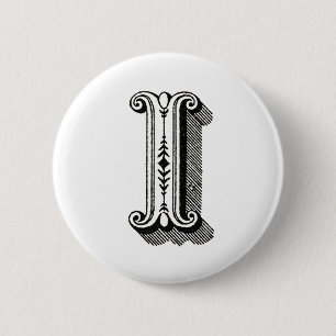 Badge Rond 5 Cm lettre i, lettres i, typographie i, alphabet i