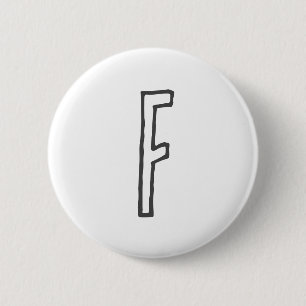 BADGE ROND 5 CM LETTRE INITIALE GRECQUE ET BLANC MONOMOBILE PLAINE