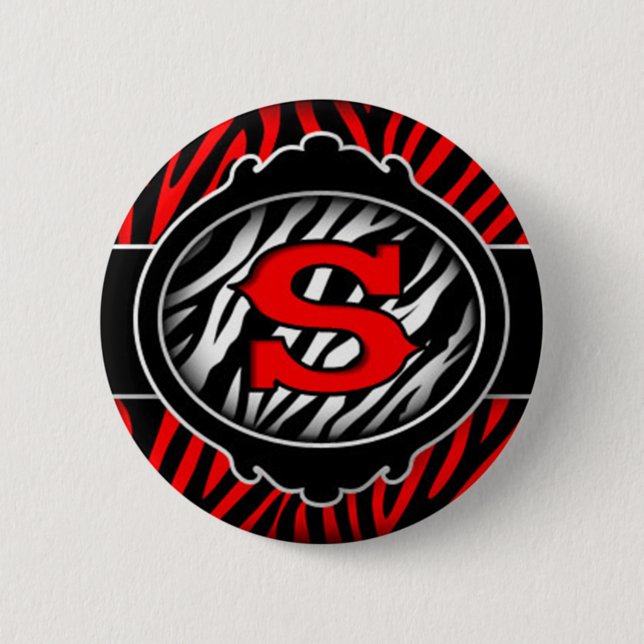 Badge Rond 5 Cm lettre initiale S (Devant)