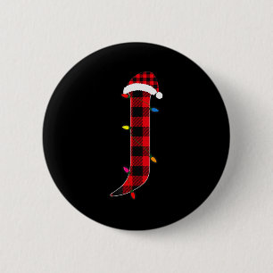 Badge Rond 5 Cm Lettre J initiale nom magnifique plaid de buffle N