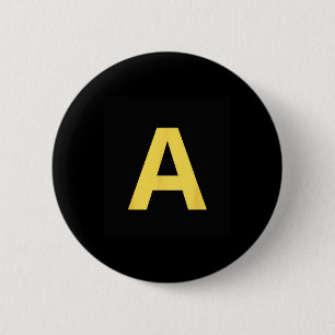 Badge Rond 5 Cm LETTRE JAUNE UN COstume D'Halloween Rouge Tee Ki