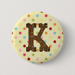 Badge Rond 5 Cm Lettre K
