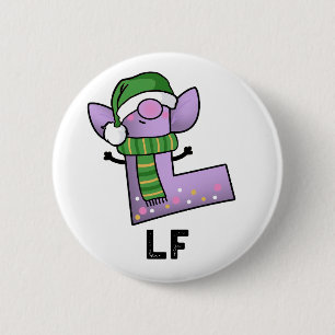 Badge Rond 5 Cm Lettre Lf Funny L Pun