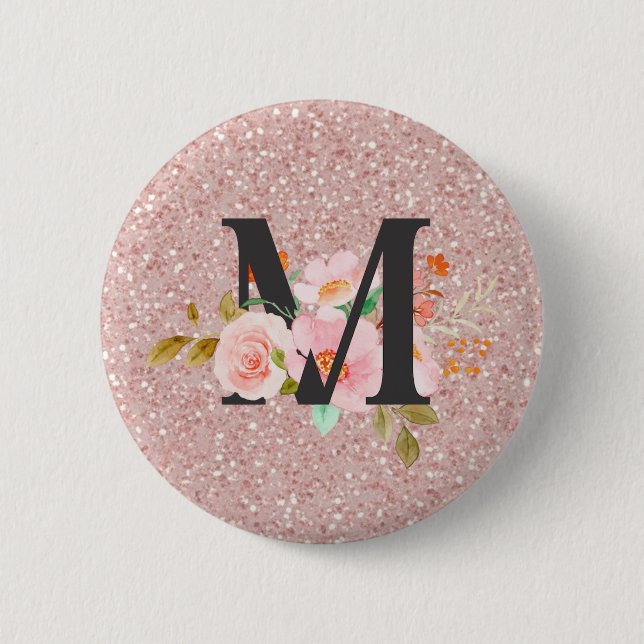 Badge Rond 5 Cm Lettre M (Devant)
