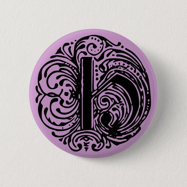 BADGE ROND 5 CM LETTRE MONARIE "H" (Devant)