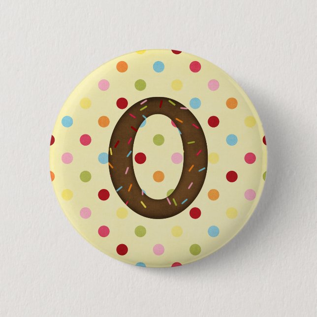 Badge Rond 5 Cm Lettre O (Devant)
