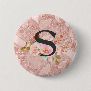 Badge Rond 5 Cm Lettre S