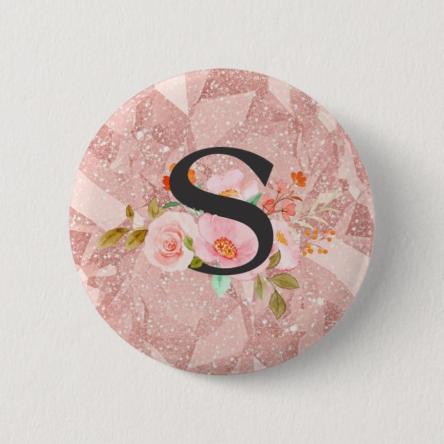 Badge Rond 5 Cm Lettre S (Devant)