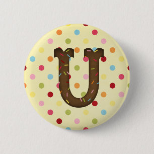 Badge Rond 5 Cm Lettre U