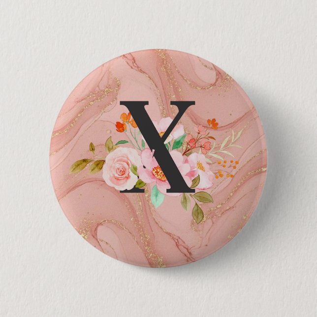 Badge Rond 5 Cm Lettre X (Devant)