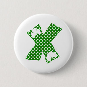 Badge Rond 5 Cm Lettre X