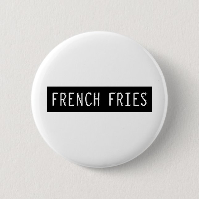 Badge Rond 5 Cm Lettres de vieille machine Fries (Devant)