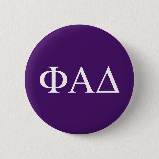 Badge Rond 5 Cm Lettres grecques Phi Alpha Delta (Devant)