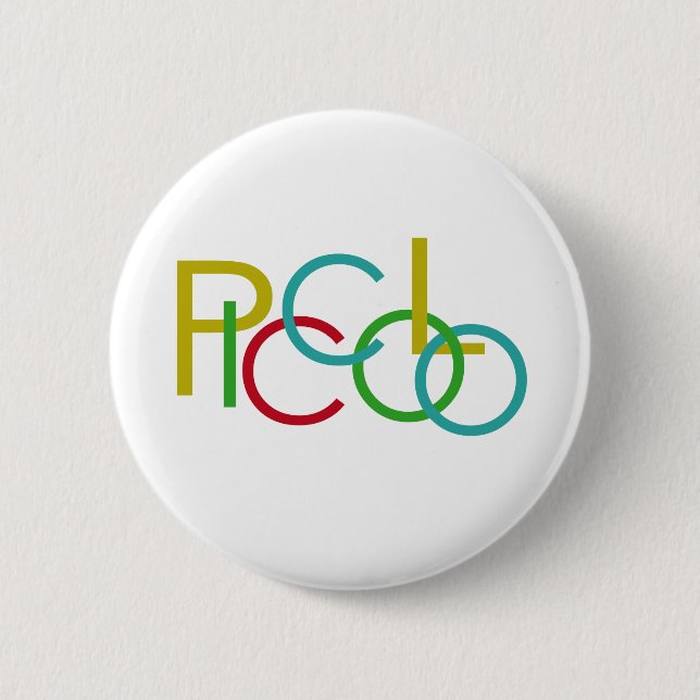 Badge Rond 5 Cm Lettres Piccolo (Devant)