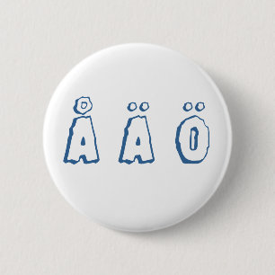 Badge Rond 5 Cm Lettres suédoises (ö d'ä de å)