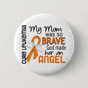 Badge Rond 5 Cm Leucémie de maman de l'ange 2