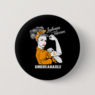 Badge Rond 5 Cm Leucémie Guerrier Indestructible Conscience Cadeau