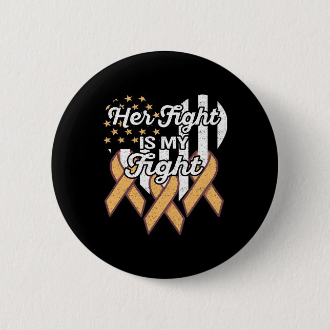 Badge Rond 5 Cm Leucémie Leucémie Sensibilisation Son Combat Est M (Devant)