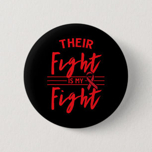 Badge Rond 5 Cm Leur combat est Mon combat Conscience du cancer du