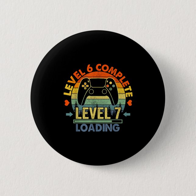 Badge Rond 5 Cm Level 6 Complete 6 Anniversary Gift 6th Wedding An (Devant)