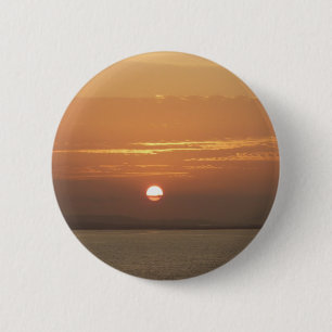 Badge Rond 5 Cm Lever de soleil sur la mer des Caraïbes Aruba I