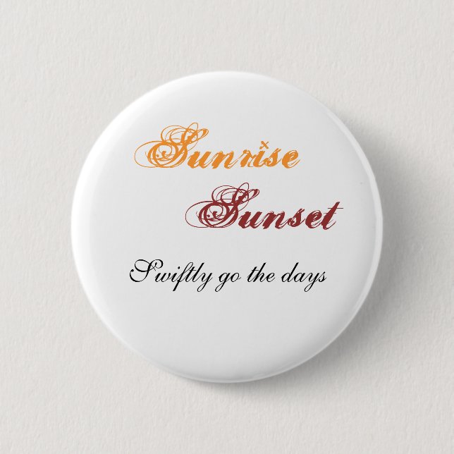Badge Rond 5 Cm Lever du soleil, bouton Coucher du soleil (Devant)