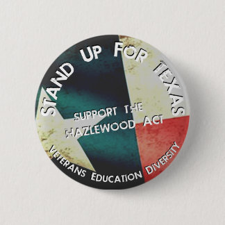 Badge Rond 5 Cm Levez-vous pour le bouton du Texas