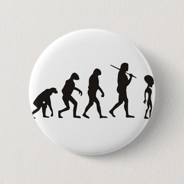 Badge Rond 5 Cm L'évolution des Aliens (Devant)